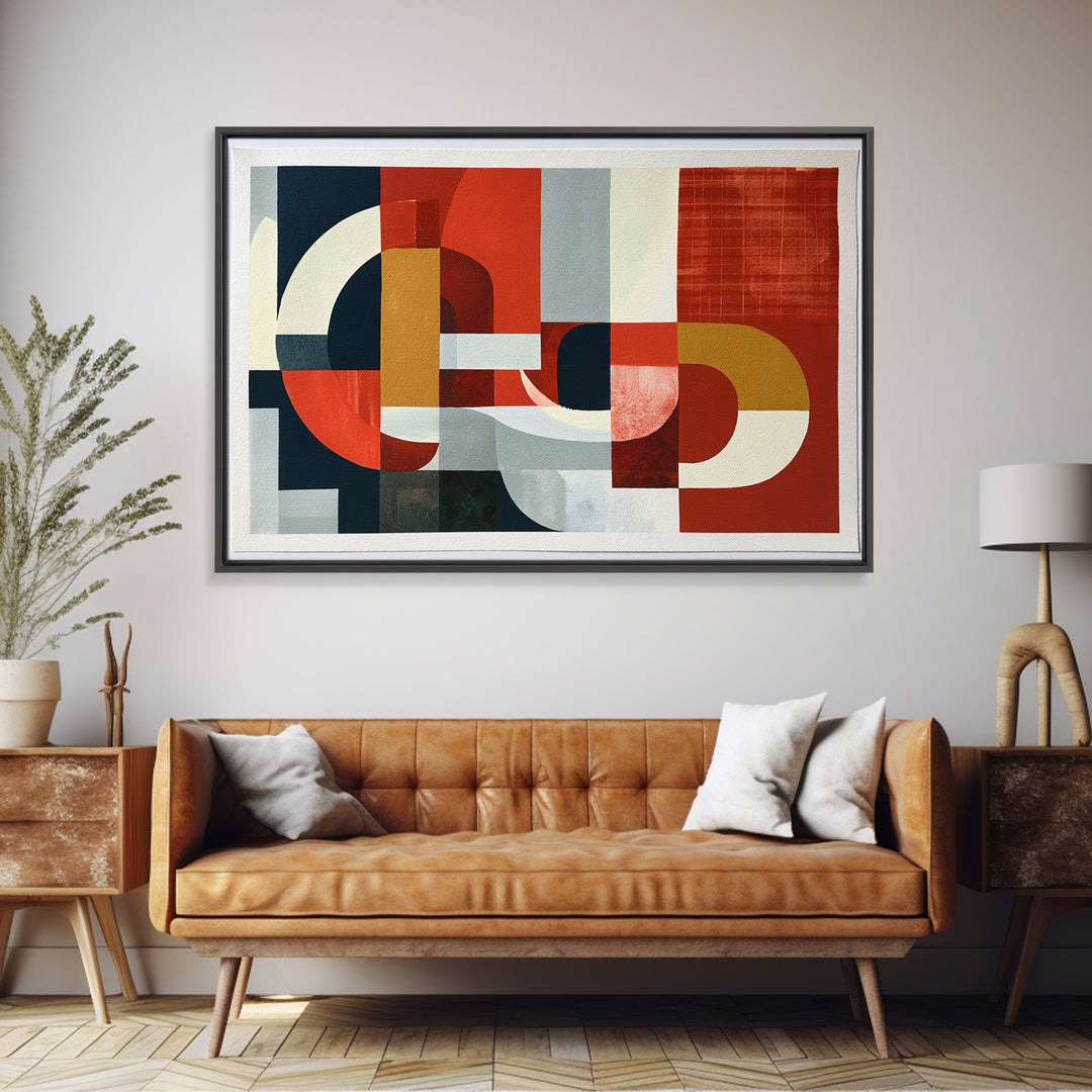 Red Room Interior Abstraction Canvas Print, Expressionist Art, Minimalist Wall Art, Living Room Decor, Expression, EXP-3x2-23
