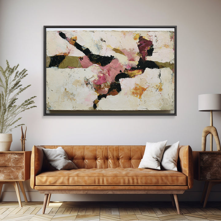 Dancer Figure Fractured into Vibrant Movement Canvas Print, Expressionist Art, Room Decor, Living Room Decor, Oil Painting, EXP-3x2-56