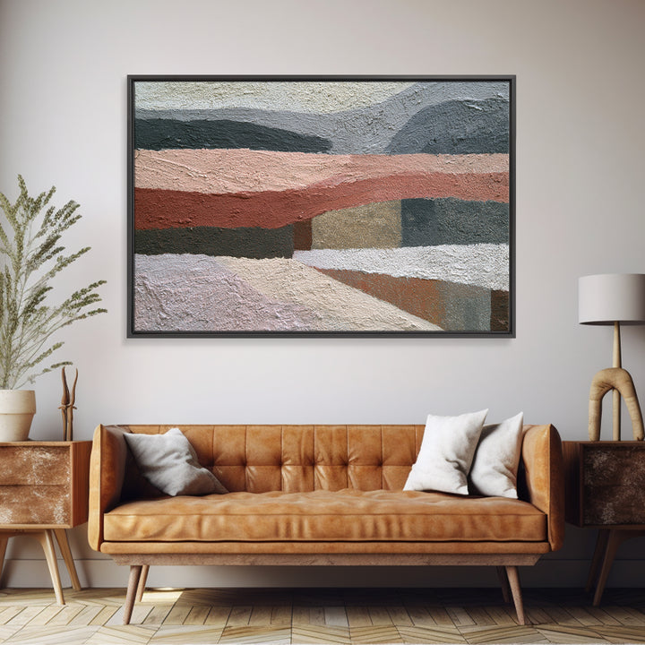 Stormy Landscape Painted Framed Canvas Print, Expressionist Art, Original Art, Living Room Decor, Fine Art, Expression, EXP-3x2-7