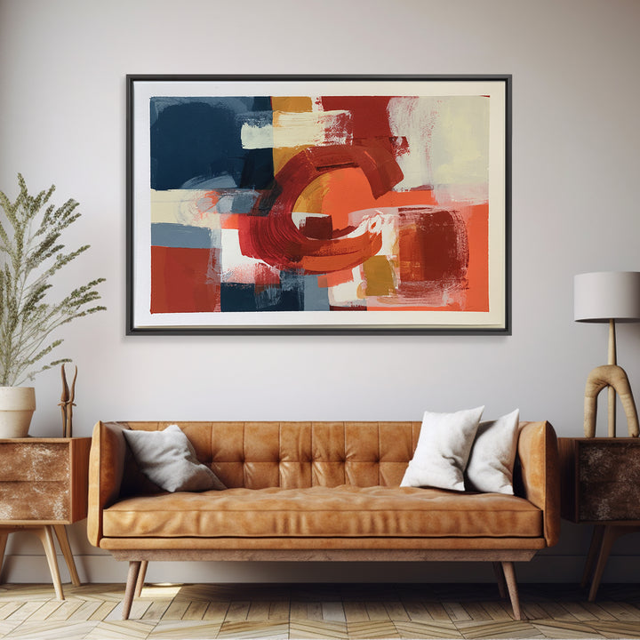 Red Room Interior Abstraction Canvas Print, Expressionist Art, Digital Wall Art, Living Room Decor, Expression, Fine Art Print, EXP-3x2-95