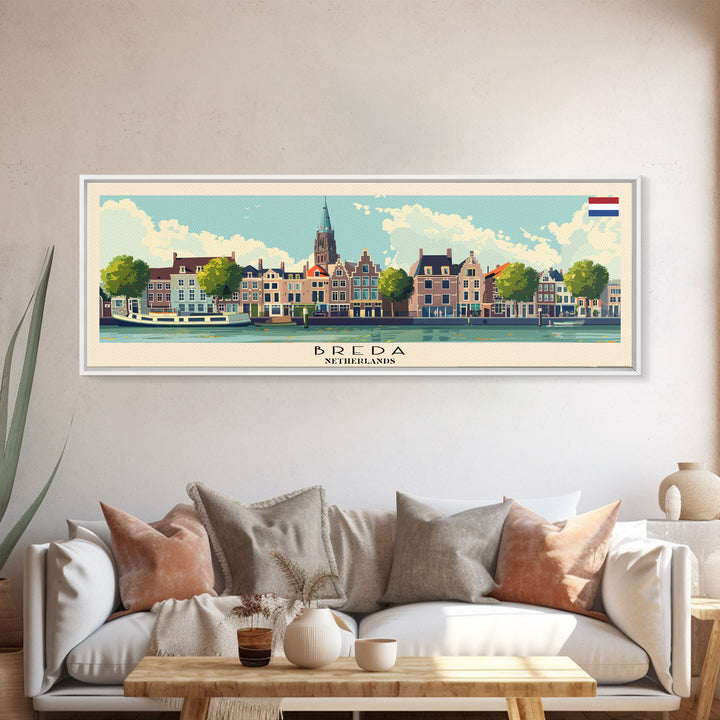 Bremen Germany Wall Art, Panoramic Travel Poster, Panoramic Framed Canvas Print, City Wall Art, Wall Hanging Home Decor, Travel Art