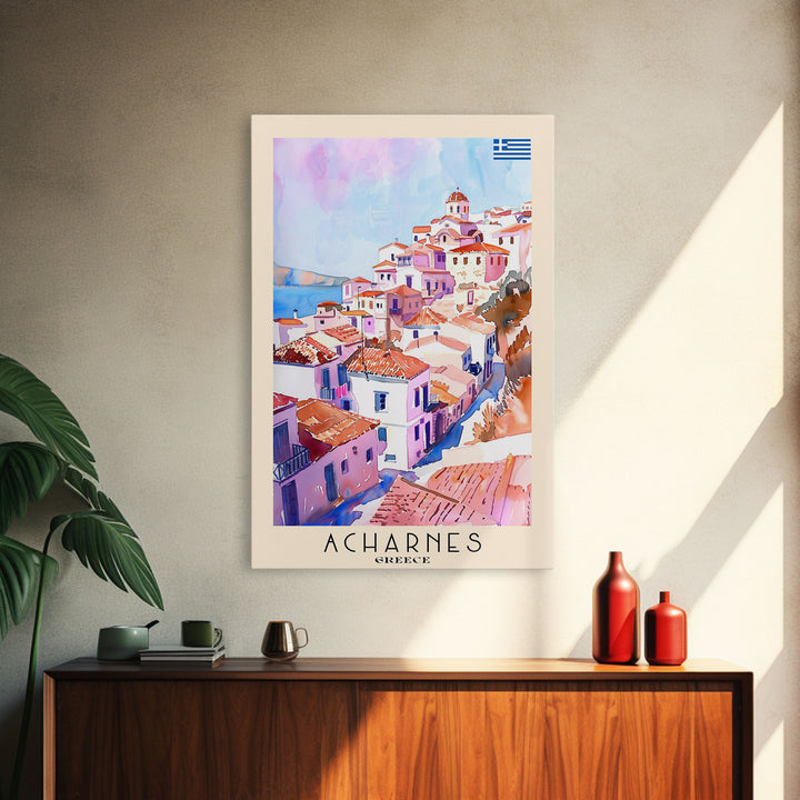 Scenic A Coruńa Spain Seaside Town, Framed Canvas Print, Perfect for Bedroom Art, Coastal Style, Home Decor Wall Art