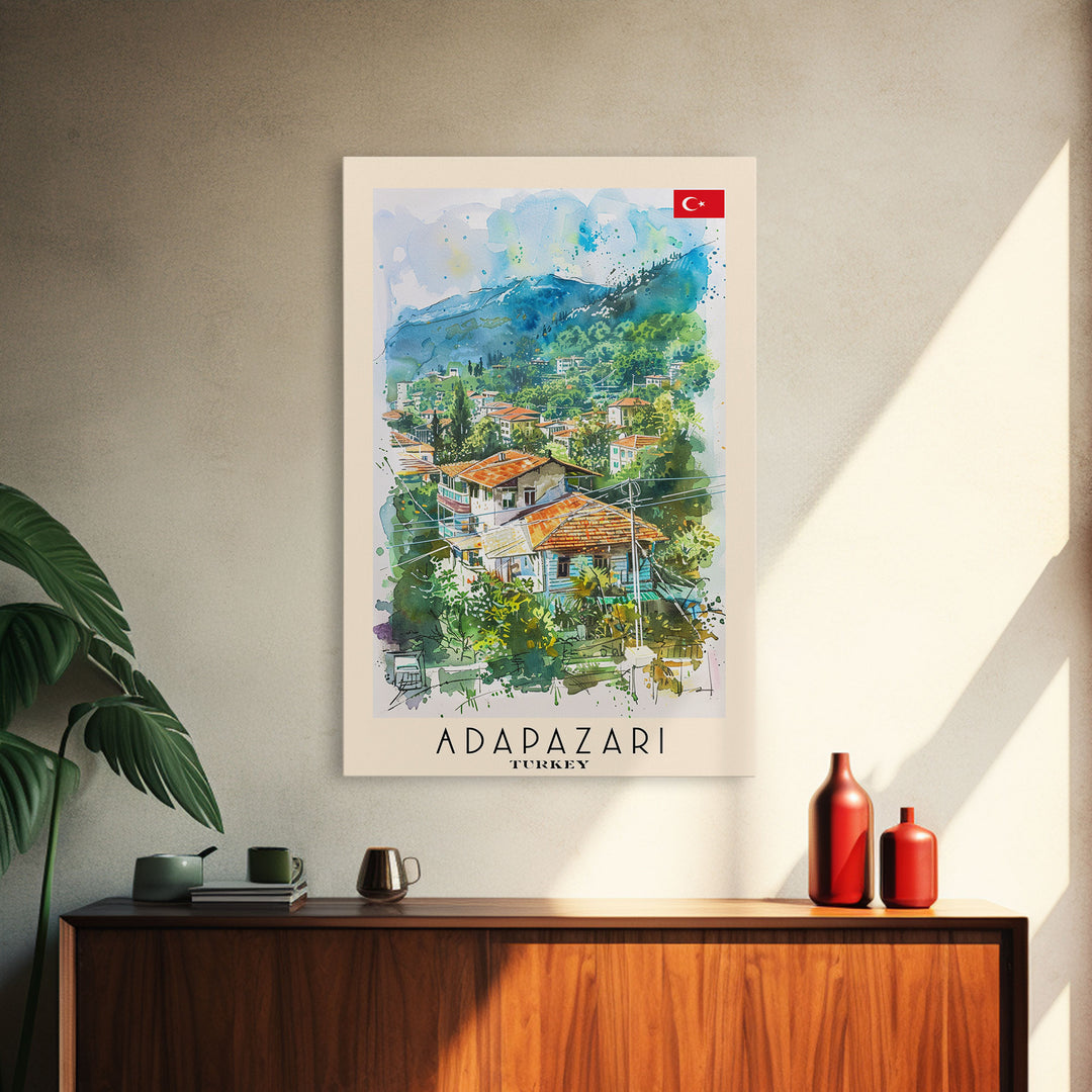 Lush Adapazarı Turkey Greenery Scene, Framed Canvas Print, Bedroom Wall Art, Nature Style, Perfect Home Decor