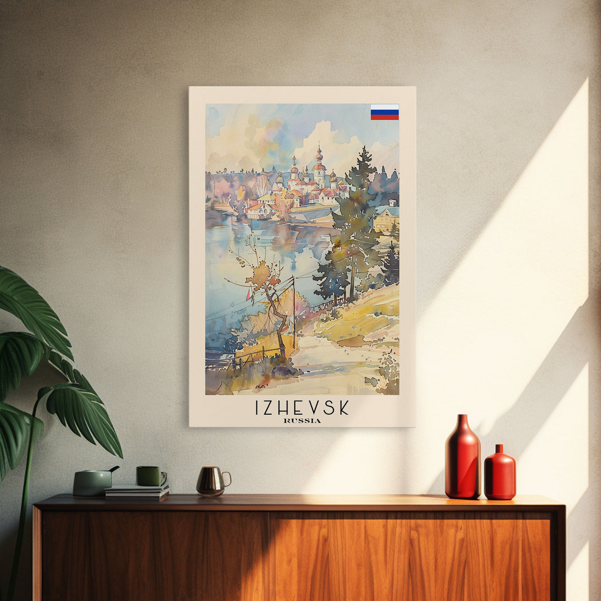 Izhevsk Russia Scenic Art Print, Charming City View Canvas Print for Home Decor, Travel Poster for Living Room Wall Art, Russian Beauty