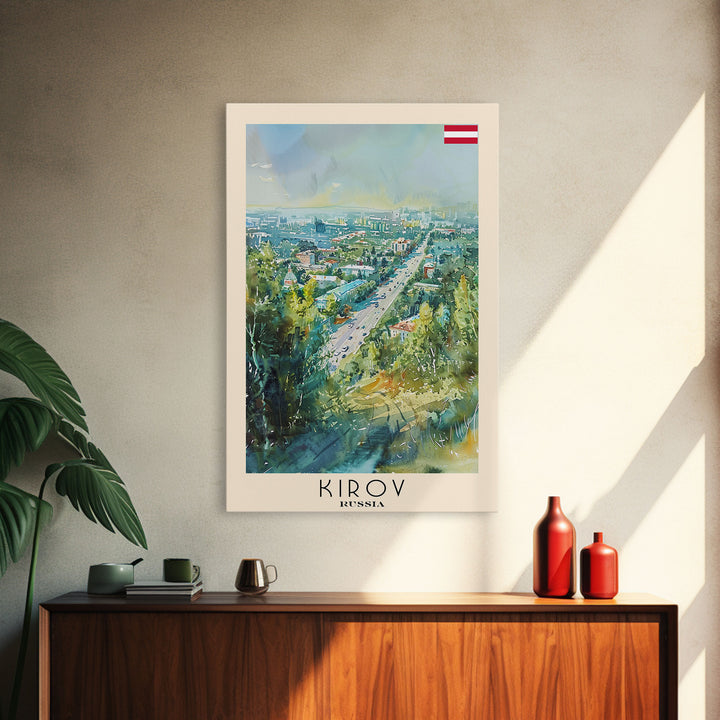 Kirov Russia Winter Landscape, Framed Canvas Print, Travel Poster, Wall Art, Home Decor, Living Room Decoration, Russian Urban Art