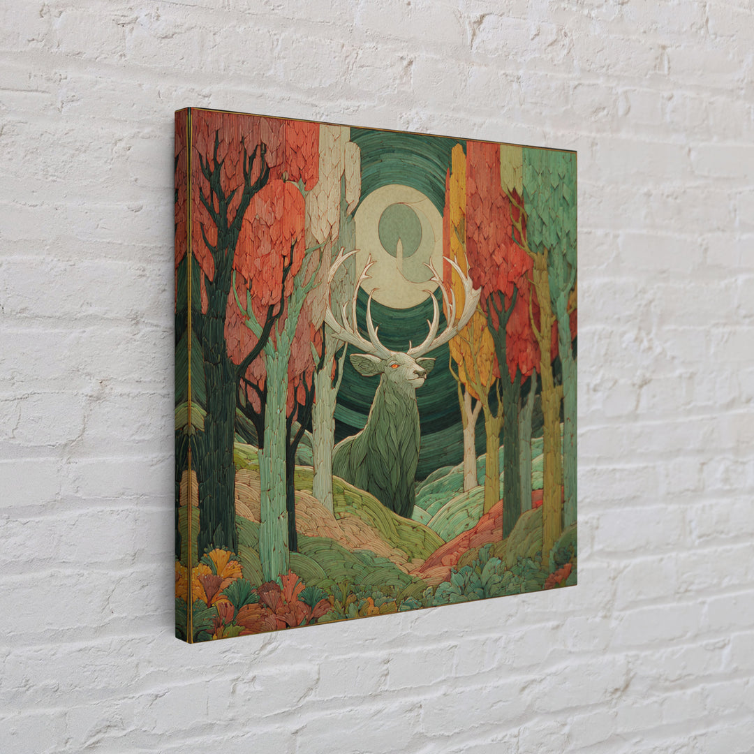 Faerie Market under Giant Mushrooms Canvas Print, Fantasy Art, Boho Wall Art, Living Room Decor, Oil Painting, Mythic, FAN-1x1-15