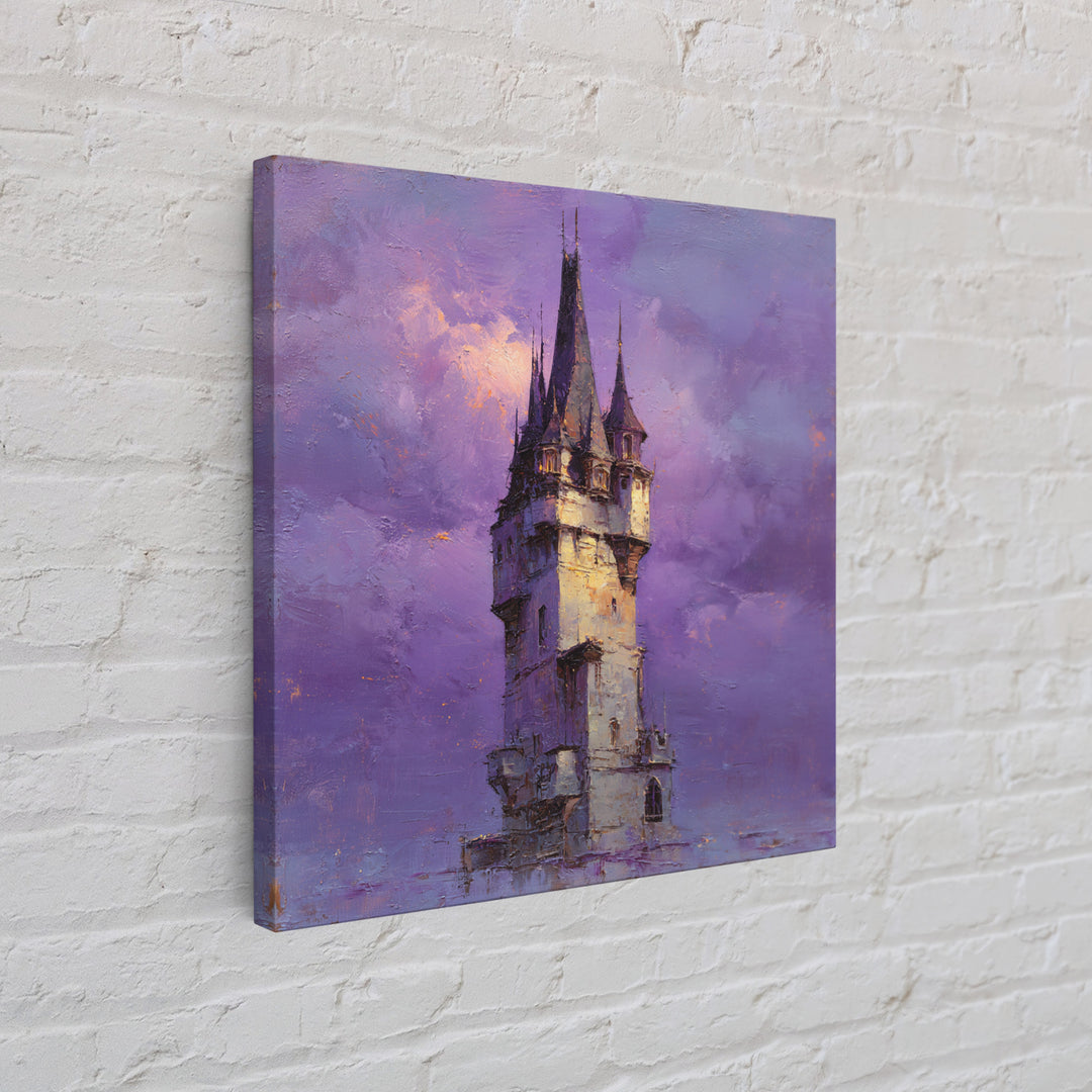 Armored Knight Facing a Glowing Portal Framed Canvas Print, Fantasy Art, Digital Print, Living Room Decor, Fine Art, Mythic, FAN-1x1-7