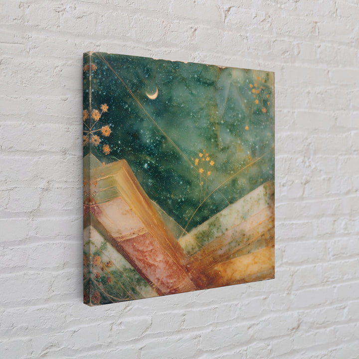 Angelic Warrior with Radiant Wings Canvas Print, Fantasy Art, Neutral Decor, Living Room Decor, Oil Painting, Mythic, FAN-1x1-95