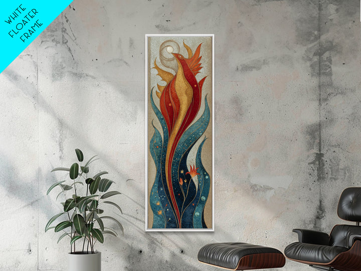 Angelic Warrior with Radiant Wings Canvas Print, Fantasy Art, Boho Wall Art, Living Room Decor, Fine Art, Mythic, Surreal Art, FAN-1x3-11