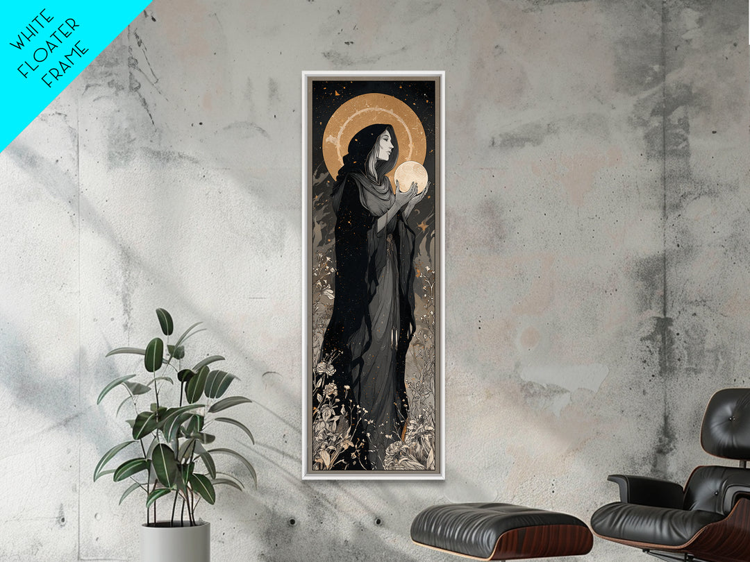 Elven Queen Portrait Canvas Print, Fantasy Art, Fantasy Art Print, Living Room Decor, Fine Art, Mythic, Textured Painting, FAN-1x3-14