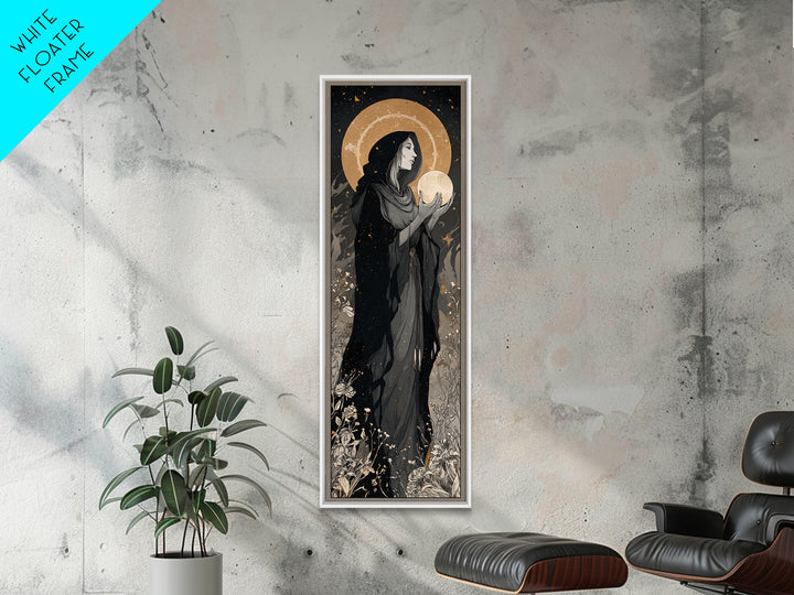 Elven Queen Portrait Canvas Print, Fantasy Art, Fantasy Art Print, Living Room Decor, Fine Art, Mythic, Textured Painting, FAN-1x3-14