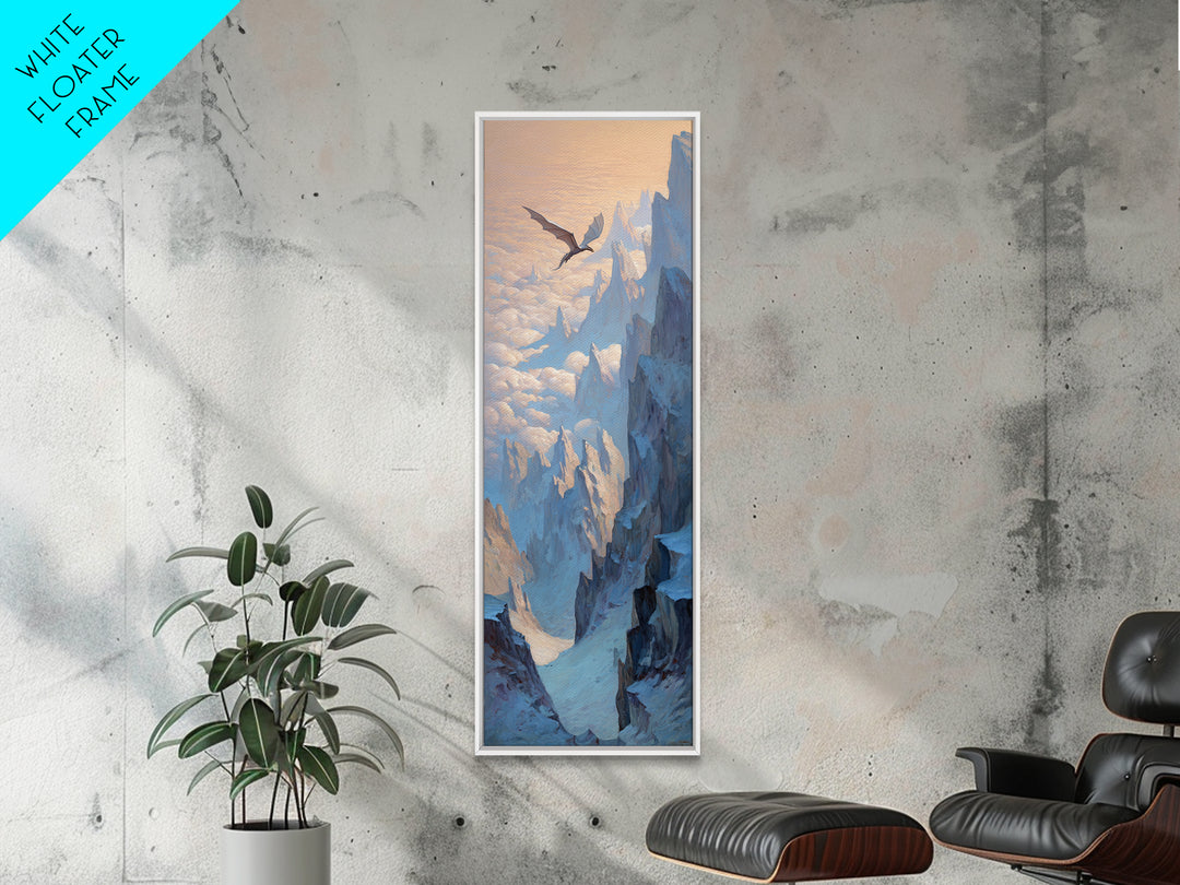 Griffin Perched on a Castle Wall Canvas Print, Fantasy Art, Final Fantasy Art, Living Room Decor, Mythic, Statement Artwork, FAN-1x3-22