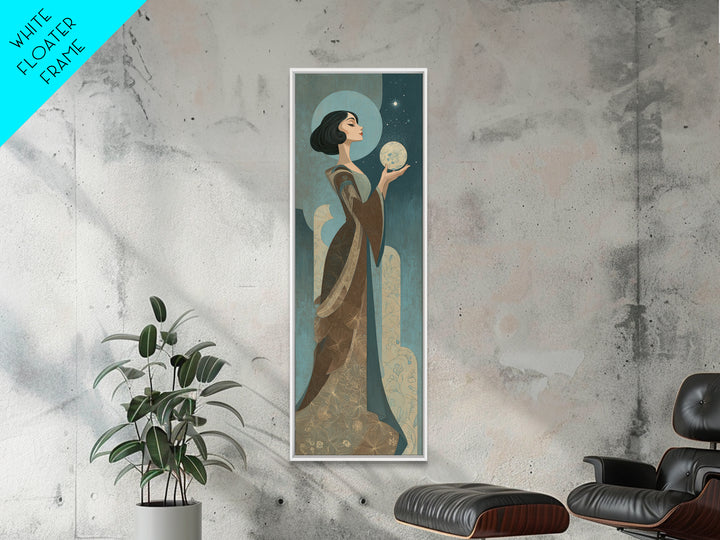 Elven Queen Portrait Canvas Print, Fantasy Art, Fantasy Art Print, Living Room Decor, Fine Art, Mythic, Textured Painting, FAN-1x3-38