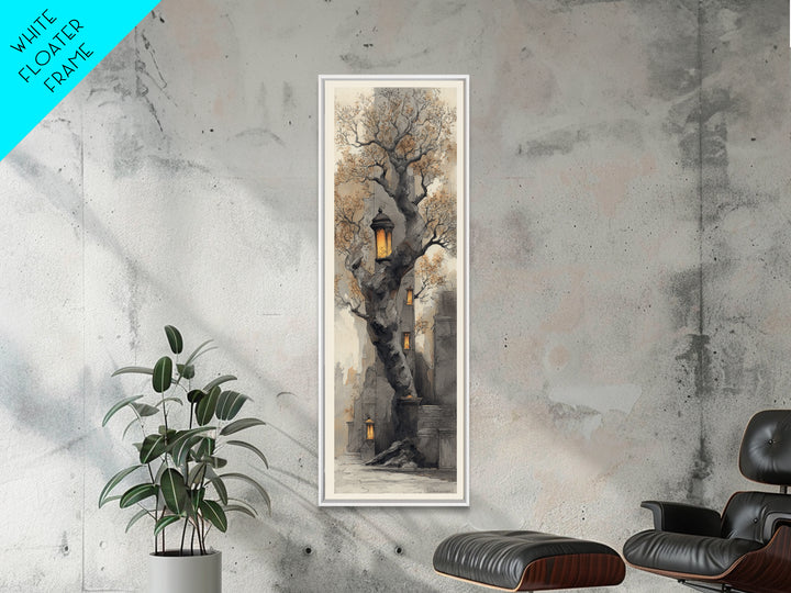 Dwarven Forge with Molten Gold Glow Framed Canvas Print, Fantasy Art, Large Art Print, Living Room Decor, Oil Painting, Mythic, FAN-1x3-54