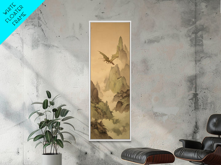 Griffin Perched on a Castle Wall Framed Canvas Print, Fantasy Art, Fantasy Home Decor, Living Room Decor, Fine Art, Mythic, FAN-1x3-70