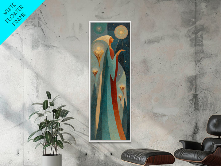 Elven Queen Portrait Canvas Print, Fantasy Art, Luxury Decor, Living Room Decor, Fine Art, Mythic, Art Prints, Digital Art, FAN-1x3-86