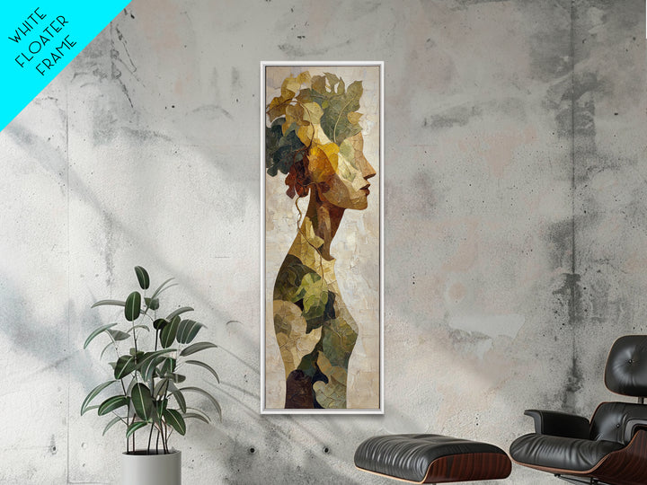 Floating Island with Waterfalls and Ancient Ruins Framed Canvas Print, Fantasy Art, Large Art Print, Living Room Decor, Mythic, FAN-1x3-87