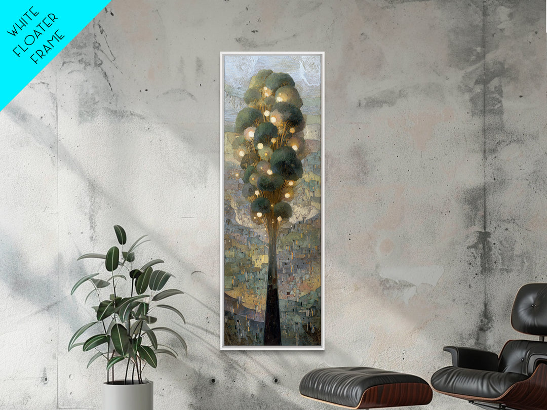 Crystal Cave with Luminous Blue Reflections Canvas Print, Fantasy Art, Art Print, Living Room Decor, Oil Painting, Mythic, FAN-1x3-90