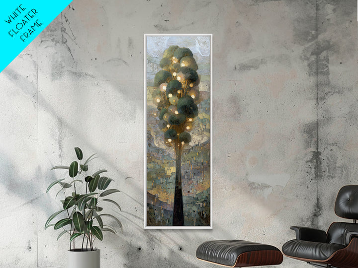 Crystal Cave with Luminous Blue Reflections Canvas Print, Fantasy Art, Art Print, Living Room Decor, Oil Painting, Mythic, FAN-1x3-90