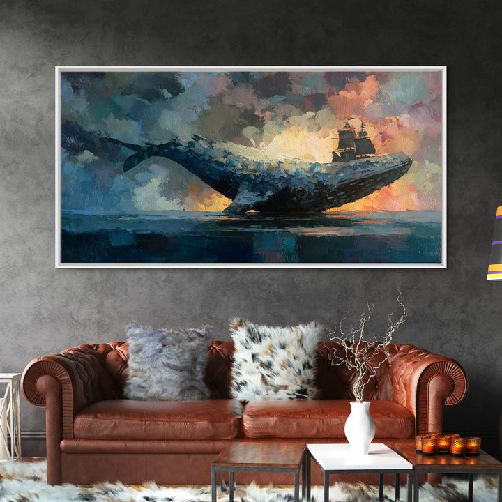Dragon Egg Nest Framed Canvas Print, Fantasy Art, Statement Artwork, Living Room Decor, Fine Art, Mythic, Wall Decor, FAN-2x1-42