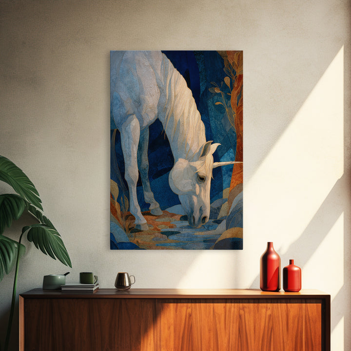 Armored Knight Facing a Glowing Portal Canvas Print, Fantasy Art, Minimalist Decor, Living Room Decor, Fine Art, Mythic, FAN-2x3-39