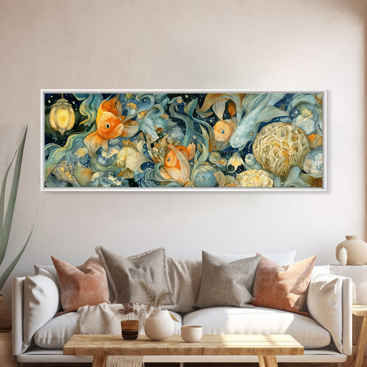 Forest Spirit with Antlers and Glowing Eyes Canvas Print, Fantasy Art, Final Fantasy Art, Living Room Decor, Fine Art, Mythic, FAN-3x1-4