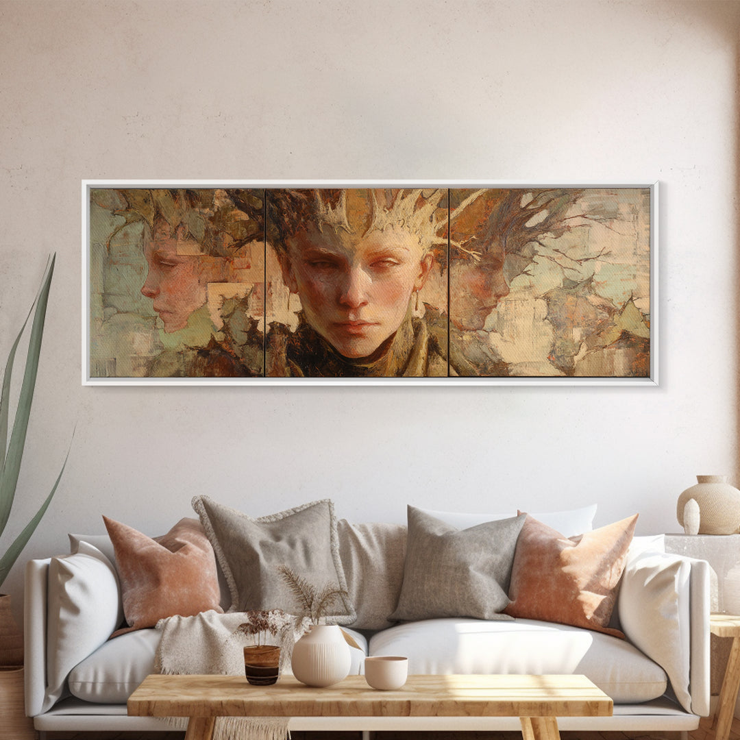 Magic Sword Embedded Canvas Print, Fantasy Art, Fantasy, Living Room Decor, Fine Art, Mythic, Final Fantasy Art, Dragon Art, FAN-3x1-75