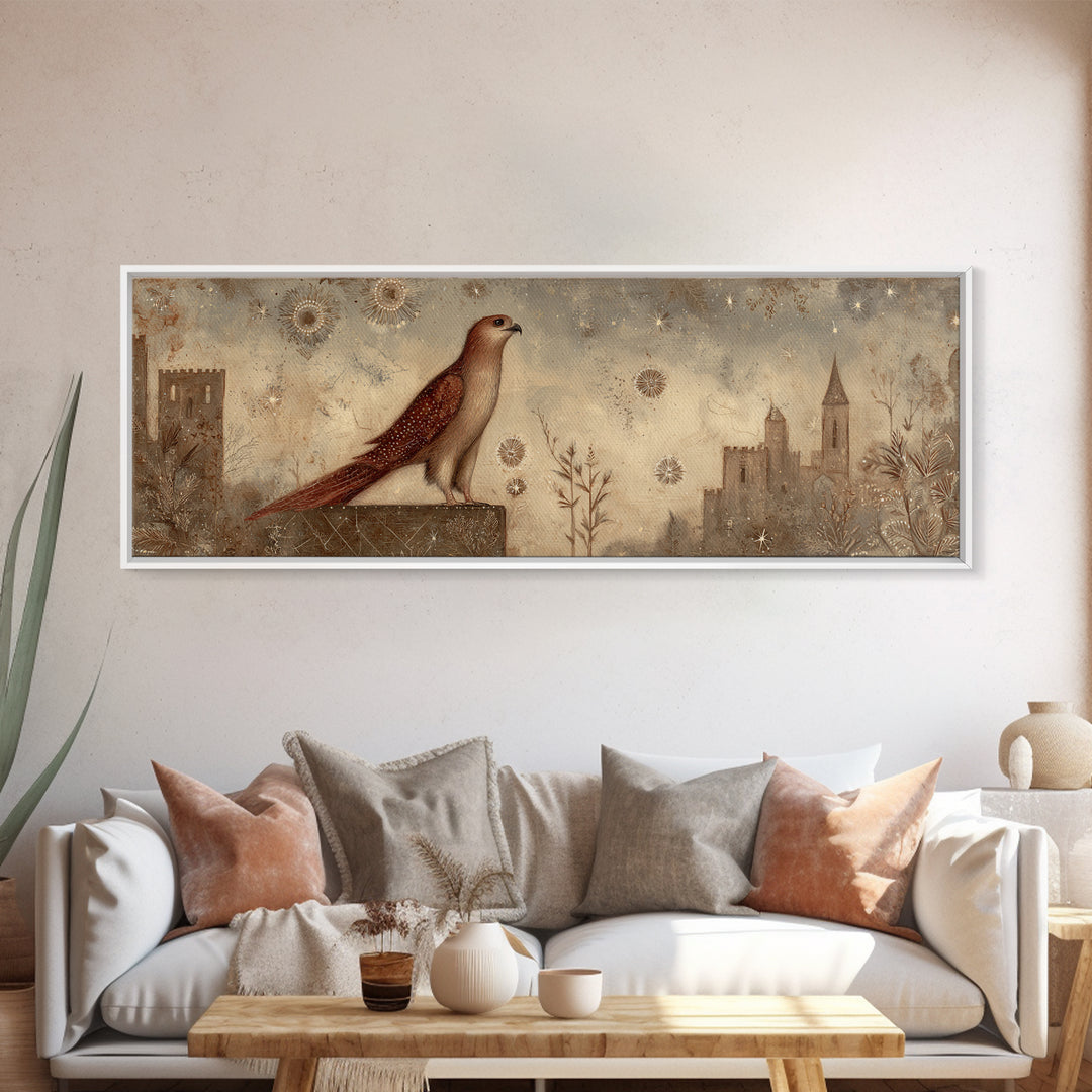 Sea Serpent Beneath a Stormy Ship Silhouette Canvas Print, Fantasy Art, Print, Living Room Decor, Fine Art, Mythic, Fairy Art, FAN-3x1-83