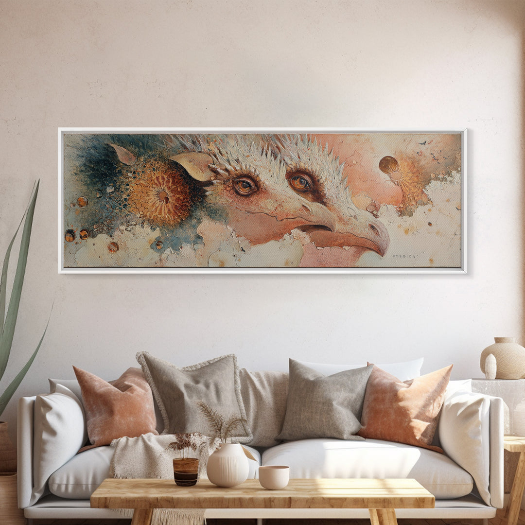 Golem Made of Vines and Old Stone Canvas Print, Fantasy Art, Final Fantasy Art, Living Room Decor, Oil Painting, Mythic, FAN-3x1-85