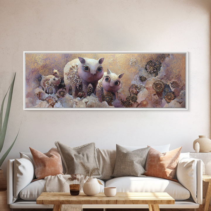 Floating Island with Waterfalls and Ancient Ruins Canvas Print, Fantasy Art, Room Decor, Living Room Decor, Fine Art, Mythic, FAN-3x1-91