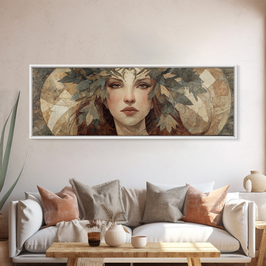 Phoenix Rising in Gold and Crimson Flames Canvas Print, Fantasy Art, Digital Painting, Living Room Decor, Fine Art, Mythic, FAN-3x1-93