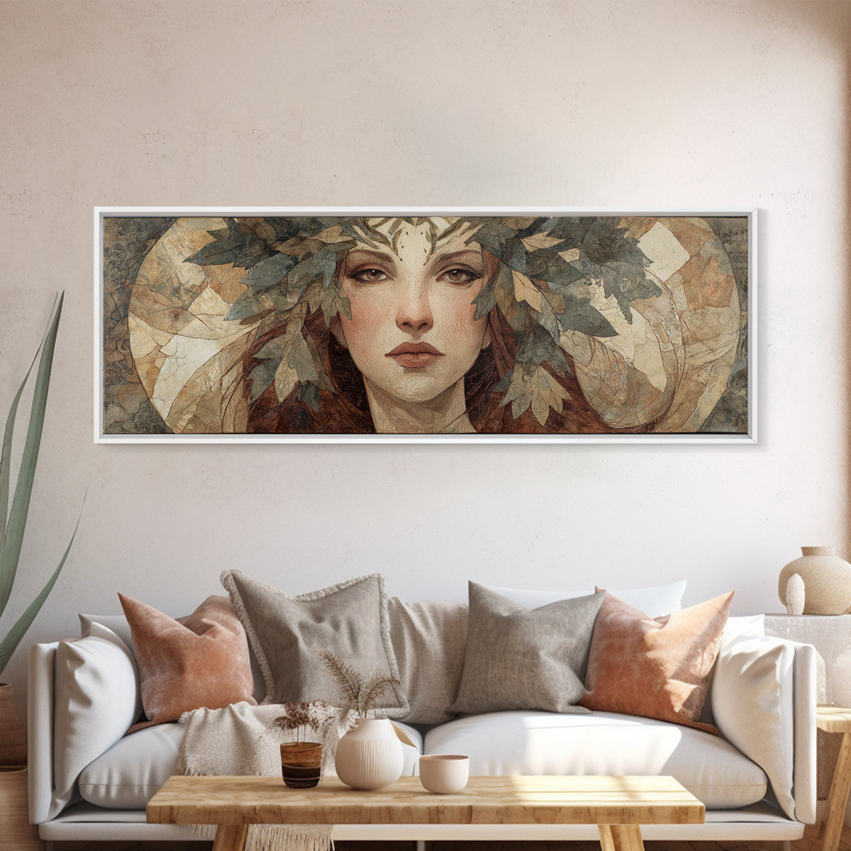 Phoenix Rising in Gold and Crimson Flames Canvas Print, Fantasy Art, Digital Painting, Living Room Decor, Fine Art, Mythic, FAN-3x1-93