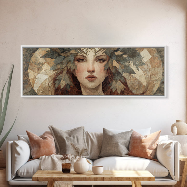 Phoenix Rising in Gold and Crimson Flames Canvas Print, Fantasy Art, Digital Painting, Living Room Decor, Fine Art, Mythic, FAN-3x1-93