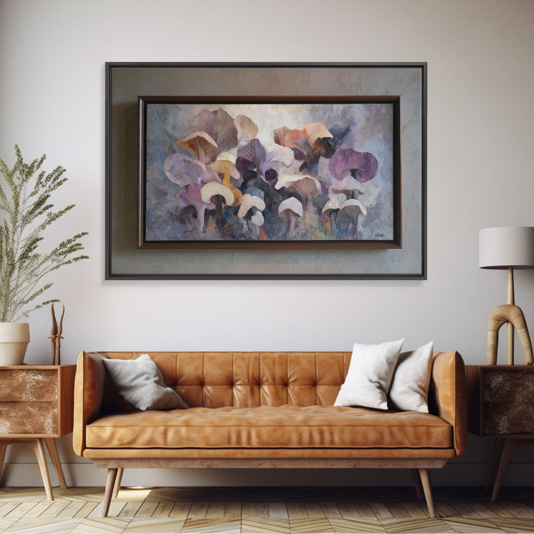 Mythic Waterfall Guarded by White Wolves Canvas Print, Fantasy Art, Gothic Art, Living Room Decor, Abstract Art, Mythic, FAN-3x2-52