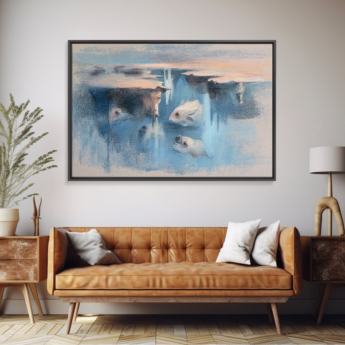 Giant Tree City Filled Canvas Print, Fantasy Art, Fantasy Wall Art, Living Room Decor, Oil Painting, Mythic, Fine Art Print, FAN-3x2-61