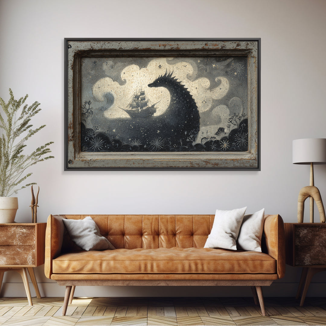 Armored Knight Facing a Glowing Portal Canvas Print, Fantasy Art, Wall Art, Living Room Decor, Fine Art, Mythic, Boho Wall Art, FAN-3x2-83