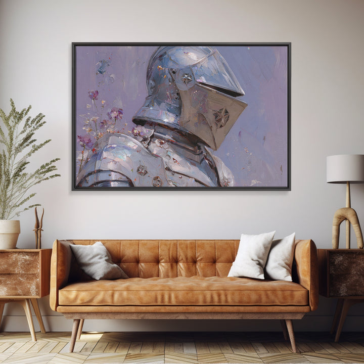 Unicorn Drinking from a Silver Stream Framed Canvas Print, Fantasy Art, Luxury Decor, Living Room Decor, Fine Art, Mythic, FAN-3x2-92