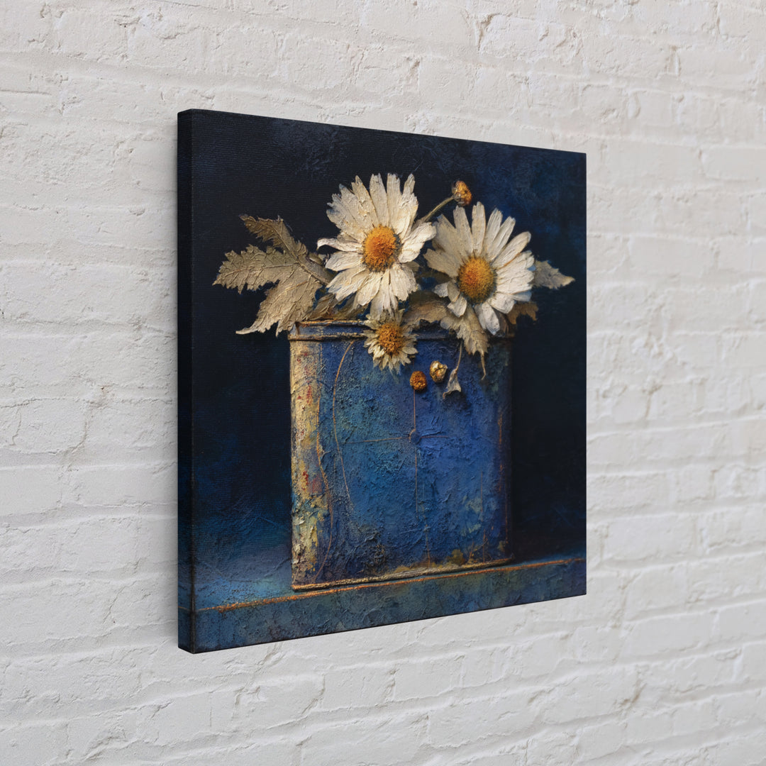 Weathered Horseshoe and Wildflowers Framed Canvas Print, Farmhouse Art, Gallery Wall, Farmhouse Decor, Oil Painting, Harvest, FAR-1x1-21
