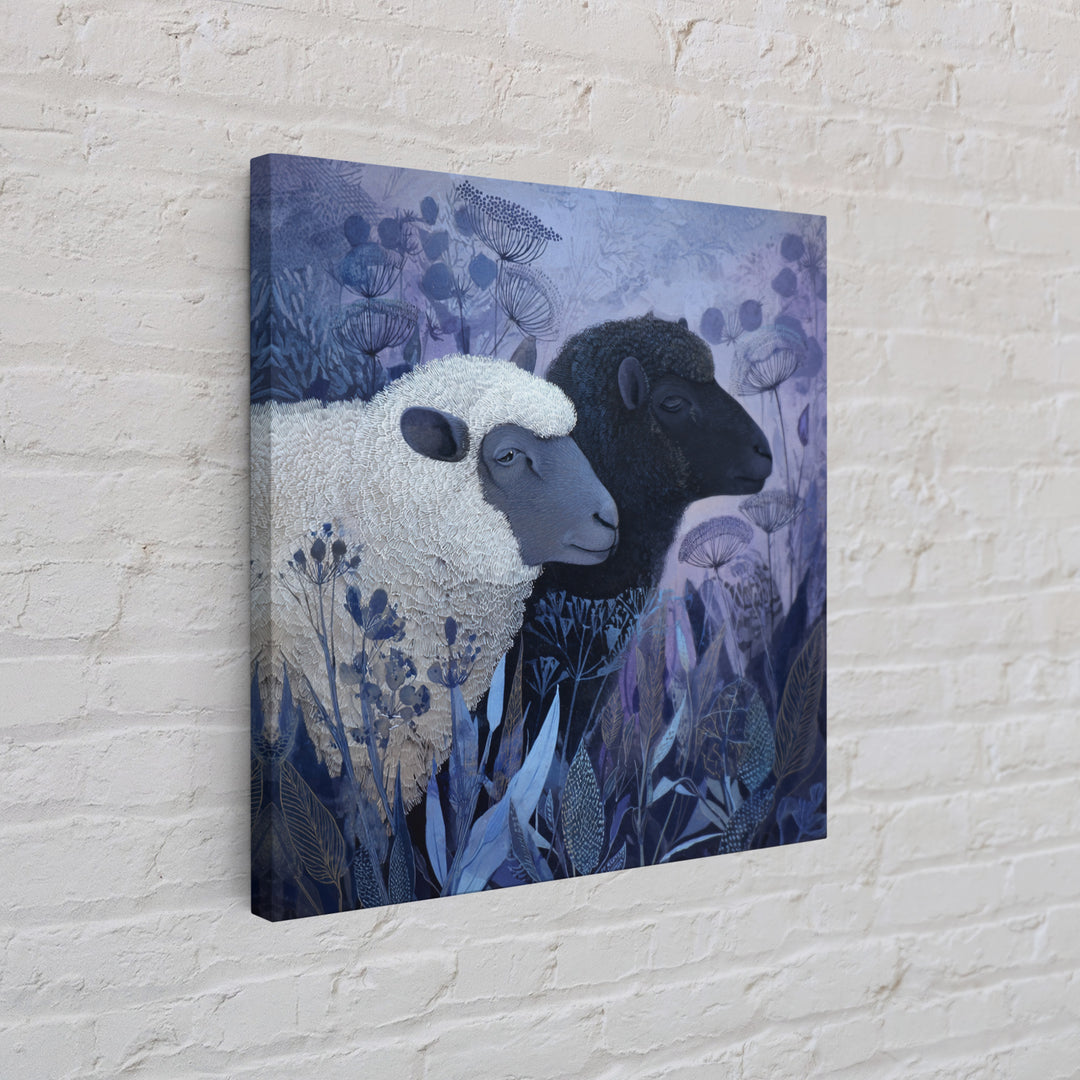 Black and White Sheep Framed Canvas Print, Farmhouse Art, Printable Wall Art, Farmhouse Decor, Harvest, Black Wall Art, FAR-1x1-8