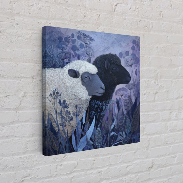 Black and White Sheep Framed Canvas Print, Farmhouse Art, Printable Wall Art, Farmhouse Decor, Harvest, Black Wall Art, FAR-1x1-8