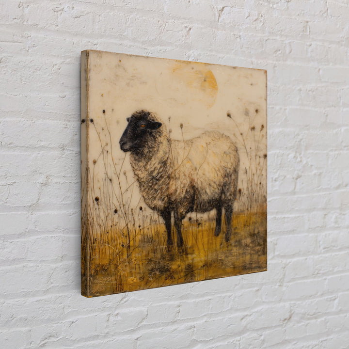 Black and White Sheep Framed Canvas Print, Farmhouse Art, Modern Decor, Farmhouse Decor, Fine Art, Harvest, Home Decor, FAR-1x1-80