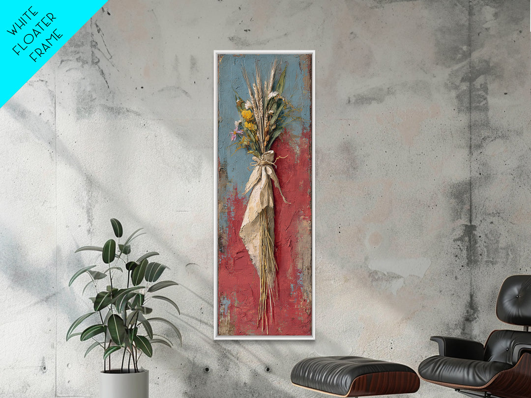 Wheat Bundle Tied Canvas Print, Farmhouse Art, Botanical Prints, Farmhouse Decor, Fine Art, Harvest, Statement Artwork, FAR-1x3-22