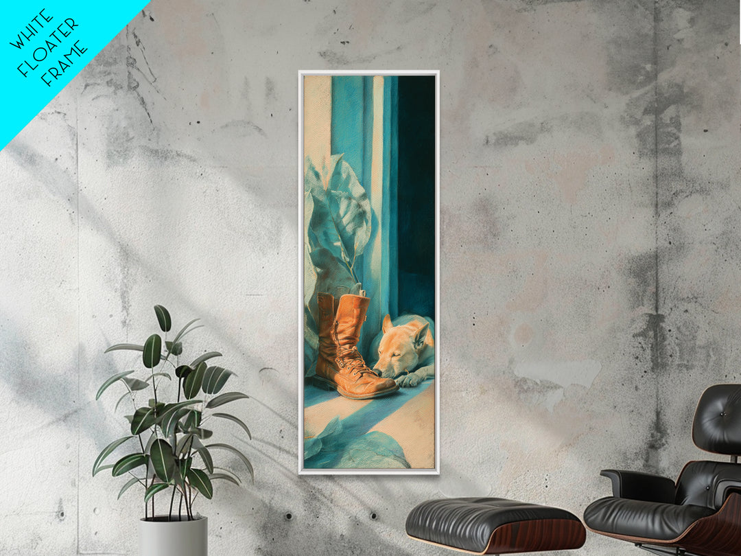 Goat Portrait with Playful Expression Canvas Print, Farmhouse Art, Sage Green Wall Art, Farmhouse Decor, Fine Art, Harvest, FAR-1x3-6