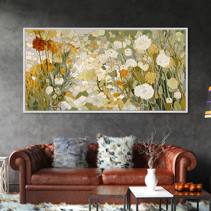 Weathered Horseshoe and Wildflowers Canvas Print, Farmhouse Art, Contemporary Art, Farmhouse Decor, Fine Art, Harvest, FAR-2x1-41