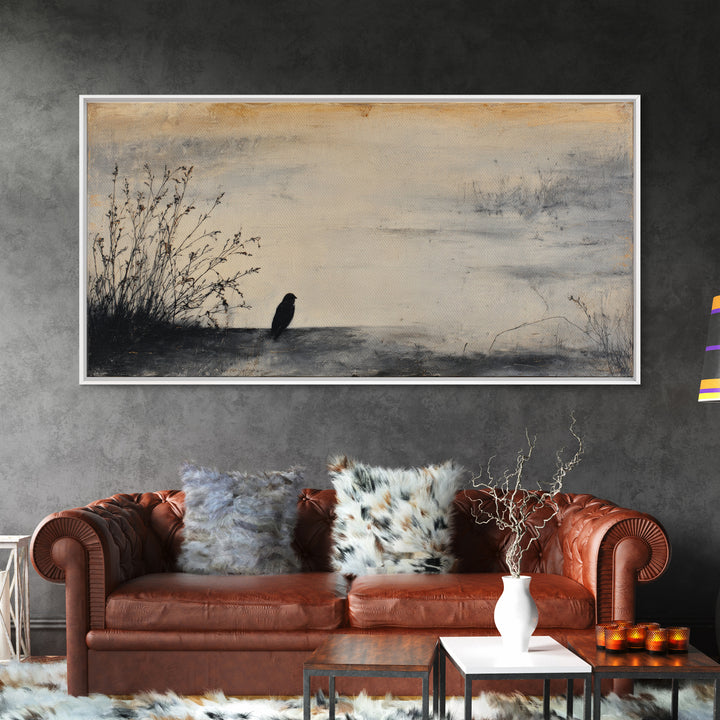Windmill Silhouette at Sunset Framed Canvas Print, Farmhouse Art, Digital Wall Art, Farmhouse Decor, Fine Art, Harvest, FAR-2x1-85