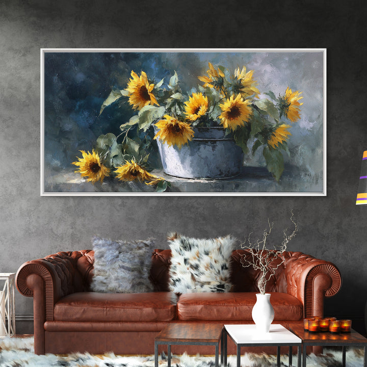 Fresh Bread Honey and Butter Still Life Framed Canvas Print, Farmhouse Art, Farmhouse Decor, Oil Painting, Harvest, FAR-2x1-92