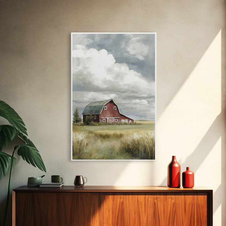 Cornfield under a Dramatic Summer Sky Canvas Print, Farmhouse Art, Minimalist Decor, Farmhouse Decor, Fine Art, Harvest, FAR-2x3-54
