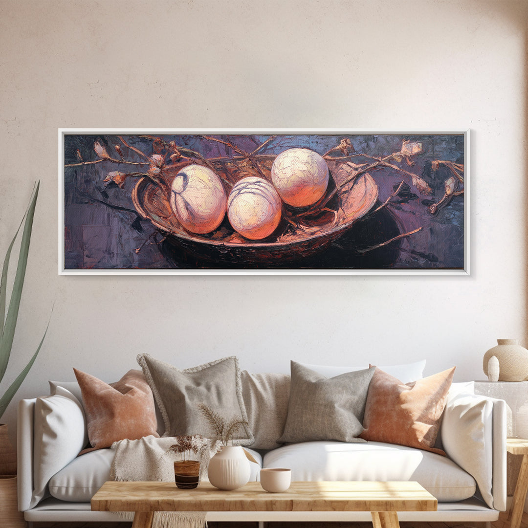 Fresh Bread Honey and Butter Still Life Canvas Print, Farmhouse Art, Gallery Decor, Farmhouse Decor, Fine Art, Harvest, FAR-3x1-40