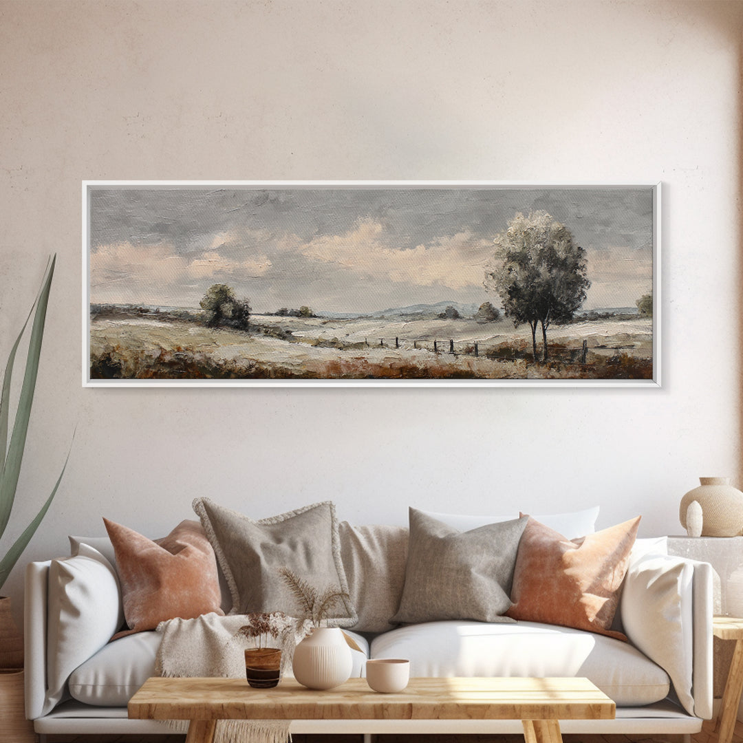Black and White Sheep Canvas Print, Farmhouse Art, Art Print, Farmhouse Decor, Fine Art, Harvest, Digital Art, FAR-3x1-48