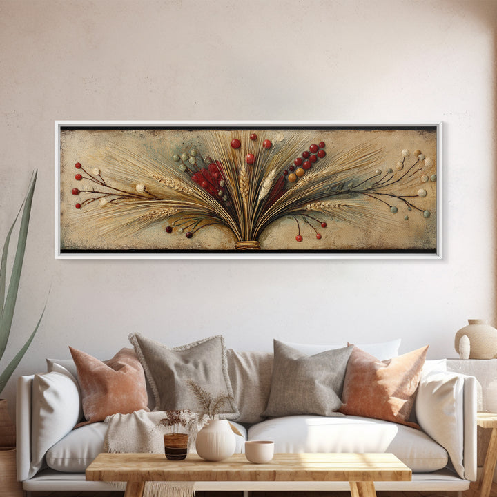 Pumpkins Stacked on a Wooden Crate Framed Canvas Print, Farmhouse Art, Black Wall Art, Farmhouse Decor, Fine Art, Harvest, FAR-3x1-53